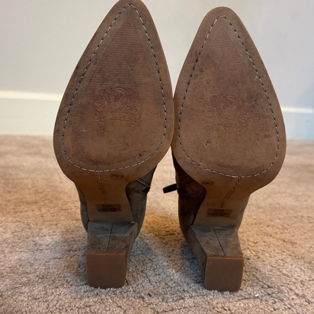 Vince Camino Gray Brown Ankle Boots - Picture 6 of 7